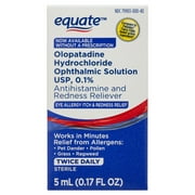Equate Eye Allergy Itch & Redness Relief Solution 0.1%, 5 ml