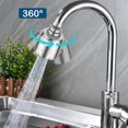 thumbnail image 2 of Faucet Aerator, 360 Swivel Faucet Strainers, Faucet Aerator, Water Saving Faucet Filter Regulator Spray Head Nozzle for Kitchen Bathroom, 2 Modes, Sil, 2 of 4