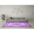 thumbnail image 3 of Ahgly Company Indoor Square Persian Purple Traditional Area Rugs, 5' Square, 3 of 4