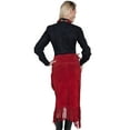 thumbnail image 2 of Women's Long Suede Fringe Skirt L659, 2 of 3