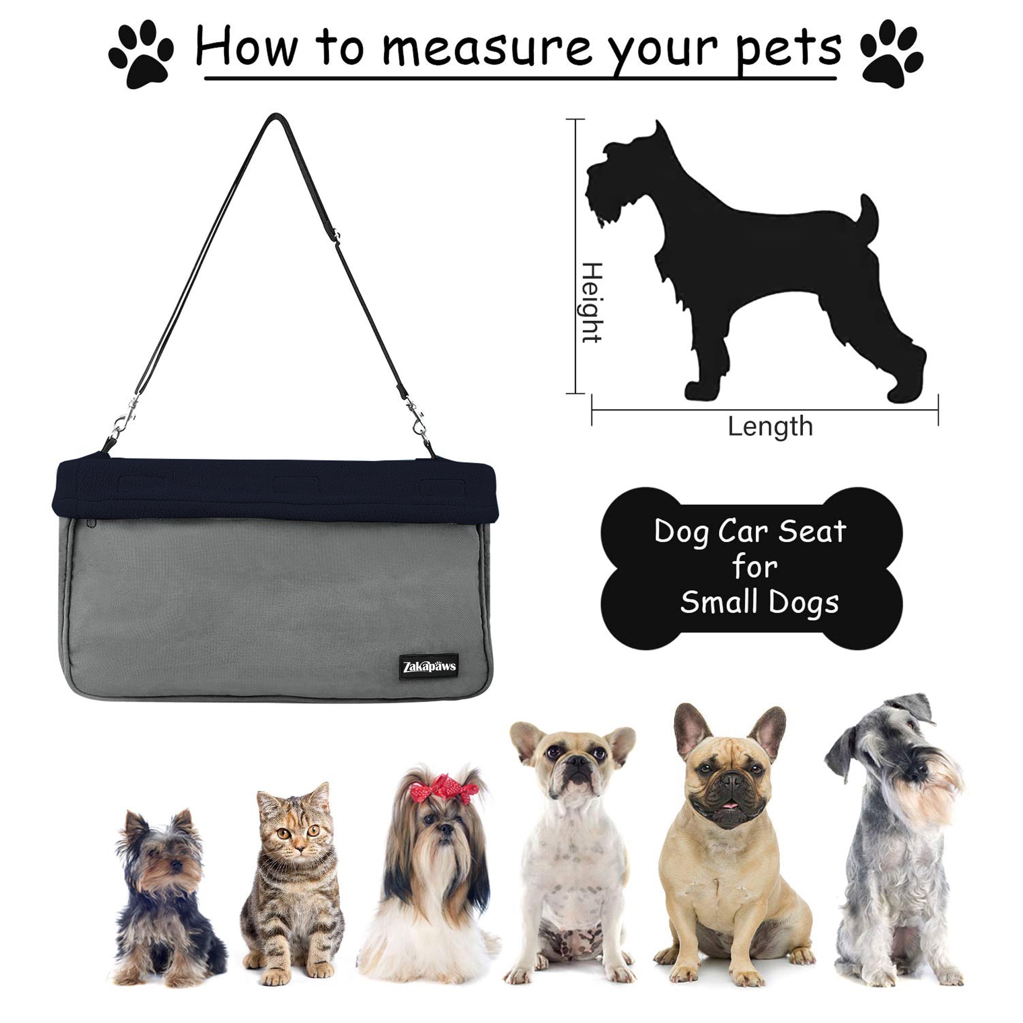 ZAKAPAWS Car Travel Dog Booster Seats, Portable and Breathable Pet Seats Dog Carrier with Seat Belt, Travel Safety Lookout Dog Booster Seat 16-in