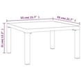 thumbnail image 2 of vidaXL Patio Coffee Table Gray 21.7"x21.7"x12.2" DPC and Steel, 2 of 5