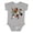 AC-Heather Grey, variant on Sinclair Tartan Lion Boys or Girls Baby Bodysuit