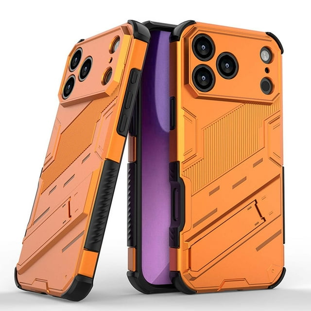 Klonfd Universal Phone With Integrated Kickstand Durable Shockproof Material Full Protective Cover For Enhanced Grip And Screen
