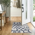 thumbnail image 2 of ODIKA 2'x3' Navy Cream Contemporary Abstract Geometric Washable Accent Rug Modern Pattern Design with Bold Outlined Pet Friendly, Bedside Mat for Bedroom, Nursery, RV, 2 of 7