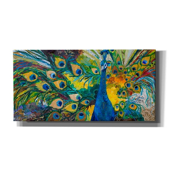 Epic Graffiti 'Percy Peacock' by St. Hilaire Elizabeth, Canvas Wall Art, 40"x20"