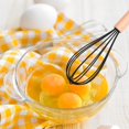thumbnail image 6 of 2 Pcs Silicone Whisk, Trianu 10" Kitchen Silicone Whisks for Cooking Non Scratch, Wisking Tool Whisk Egg Bread Silicone Wisk with Wooden Handle, Black, 6 of 7