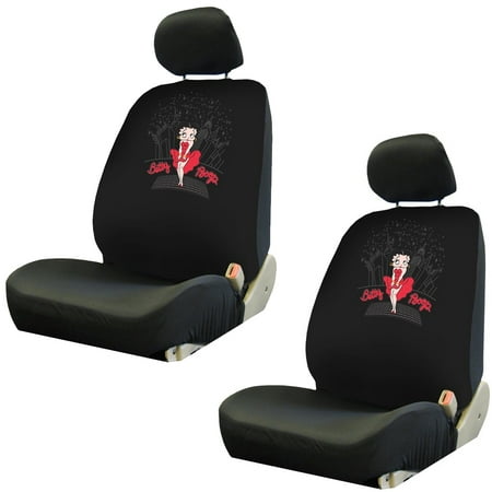 Front Car Truck SUV Bucket Seat Covers - Low Back - Pair - Betty Boop -