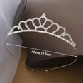 thumbnail image 2 of Pearl Tiara Headwear Wedding Shining Rhinestone Princess Crystal Tiaras Rhinestone Hair Hoop Crystal Wedding Tiaras Bridal Hair Accessories 2, 2 of 8