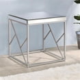thumbnail image 2 of Steve Silver Evelyn Mirror Top Chrome End Table, 2 of 6