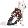 thumbnail image 2 of Salouo Patriotic Boxing Bear Art Pattern Small Dog Hoodie Sweatshirts Dog Clothes Coat Clothing Puppy Sweater Outfit Pullover Pet Winter Coat Sweater Outfit-X-Small, 2 of 7