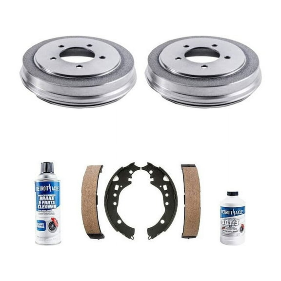 Rear Brake Pad Set and Brake Drum Kit - Compatible with 2009 - 2019 Toyota Corolla 2010 2011 2012 2013 2014 2015 2016 2017 2018