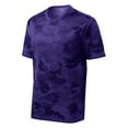 thumbnail image 5 of Mens Moisture Wicking CamoHex Polyester T-Shirt Purple L, 5 of 8