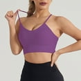 thumbnail image 2 of Bras for Women,Plus Size No Underwire Thin Strap Yoga Sports Bra Fitness Sports Underwear for and Comfort,Sports Bras for Women,Purple,S, 2 of 6