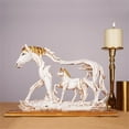 thumbnail image 5 of Yirtree Desktop Figurine Delicate Workmanship Gorgeous Artwork Micro Decor Standing Galloping Horse Resin Statue for Home, 5 of 8