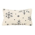 thumbnail image 6 of Christmas Throw Pillow Cover Green Velvet Snowflake Pattern, 12x20 Inch Rectangle Cushion Case for Sofa Bed, Decor with Invisible Zipper(Gray-A), 6 of 6