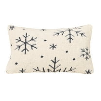 NIUBWJL Velvet Snowflake Christmas Pillow Living Room Sofa Bedroom Cushion Home Fabric Decoration