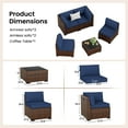 thumbnail image 5 of ELPOSUN 5 Pieces Patio Furniture Set, Outdoor Furniture Sectional Rattan Sofa for Backyard Garden Navy, 5 of 5