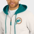 thumbnail image 6 of Men's Darius Rucker Collection by Fanatics Cream Miami Dolphins Distressed Graphics Full-Zip Hoodie, 6 of 6