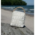 thumbnail image 2 of Pavilion Gift Company "Life Is Better At The Beach" Canvas Door Stopper , 6", Tan/Beige, White, 2 of 6