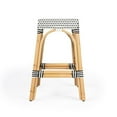 thumbnail image 4 of Beaumont Lane 24.5" Transitional Rattan Counter Stool in Black/White, 4 of 7