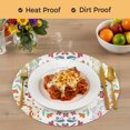 thumbnail image 4 of White Boho Round 15 Inch Placemats Set of 8, Retro Ethnic Colorful Flower Aesthetic Art HeatResistant Non Slip Place Mats for Dining Table, Wipeable Braided Kitchen Table Mats for Housewarming, 4 of 9