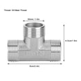 thumbnail image 4 of Tee Connector, Tee Adapter, No Leakage 3/4 Male Thread Easy Install For Plumbing Hardware, 4 of 8
