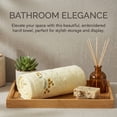 thumbnail image 5 of REGALWOVEN Pure Cotton Embroidered Hand Towels, 2 Pack Ultra Soft Absorbent Floral Bathroom Towels Quick Dry for Guest Room Vanity Yellow 29" x 13", 5 of 7