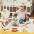 thumbnail image 3 of Baby Play Mat,Baby Playmat for Playpen,Foldable Double-Sided Pattern Play Mat for Infants,Anti-Slip Baby Crawling Play Mat for Indoor and Outdoor (50" x 50"), 3 of 7
