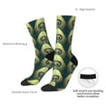 thumbnail image 4 of Pofeuu Peacock Gold Feather Print Crew Socks, Adult Running Hiking Socks for Youth and Adult, 4 of 6