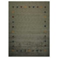 thumbnail image 5 of Rugsotic Carpets Handmade Rugs Hand Knotted Loom Rectangle 9'x12' Green Wool for Indoor Use, 5 of 5