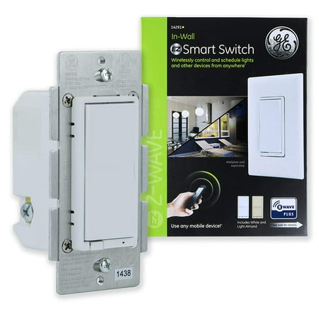 GE Z-Wave Plus In-Wall Smart Paddle Switch, Hub Required,
