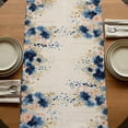 thumbnail image 5 of Table Runners 70 Inches Long Dress Scarves, Navy Blue Spring Floral Farmhouse Coffee/Dining/Kitchen Table Decor, Holiday Table Runner, Farmhouse Butterfly Rustic 13x70 Inch, 5 of 9