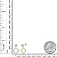 thumbnail image 3 of Gem Stone King 2.07 Ct Round Sky Blue Topaz 18K Yellow Gold Plated Silver Earrings, 3 of 3