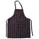 thumbnail image 1 of Delantal con pechera, impermeable, ajustable, delantales de cocina con bolsillos dobles para cocinas, restaurantes, panaderos, barras rojas y blancas, 1 of 14