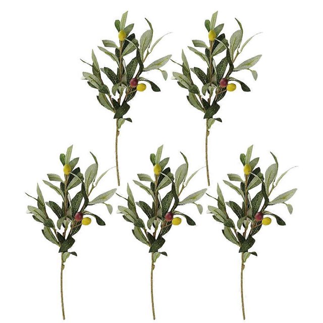 piezas de hojas de olivo falsas, ramas de olivo artificiales, arreglos florales