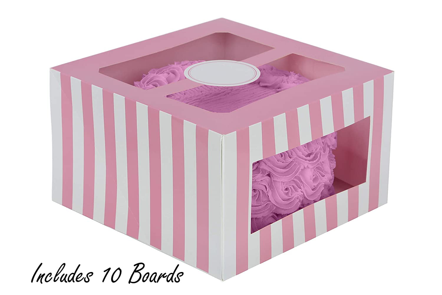 Cardboard Cake Boxes 10 x 10 x 6 Inch Tall Cake Box Set