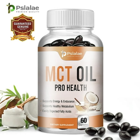 Pslalae MCT Oil Capsules 5704mg - Energy Production,Promotes Metabolism,Digestive Health 60 Capsules