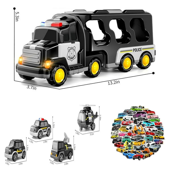 🚔 Camión De Policía 5 En 1 Con Luces Y Sonidos - Regalo Perfecto Para Niños De 3 A 6 Años