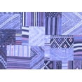 thumbnail image 1 of Ahgly Company Machine Washable Indoor Rectangle Patchwork Blue Transitional Area Rugs, 2' x 4', 1 of 4
