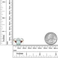 thumbnail image 3 of Gem Stone King 925 Silver and 10K Yellow Gold Sky Blue Simulated Aquamarine and Red Garnet and Diamond Engagement Ring for Women (4.65 Cttw, Emerald Cut 10X8MM, Trillion 3.5MM, Size 8), 3 of 3