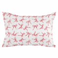 thumbnail image 2 of Pink Bow Ribbon Throw Pillow Cover, Pillowcase Protectors with Zipper, Breathable Decorative Lumbar Pillow Case Cover, Vintage Modern Art Bowknot Pillow Shams for Couch Sofa 16x24Inch, 2 of 8