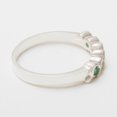 thumbnail image 5 of LBG British Made 14k White Gold Natural Emerald & Cubic Zirconia Womens Eternity Ring - 33 size options - Sizes 4 to 12 Available, 5 of 6