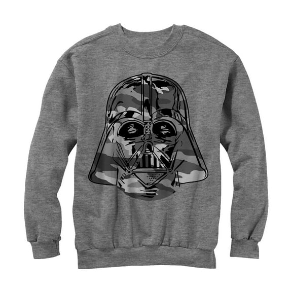Men's Star Wars Darth Vader Camo Sweatshirt Athletic Heather 3X Large