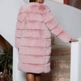 thumbnail image 3 of Abrigo de invierno cálido para mujer, chaqueta acolchada a prueba de viento, parka larga para exteriores, chaqueta acolchada gruesa con capucha de piel sintética, abrigo de invierno de piel, 3 of 5