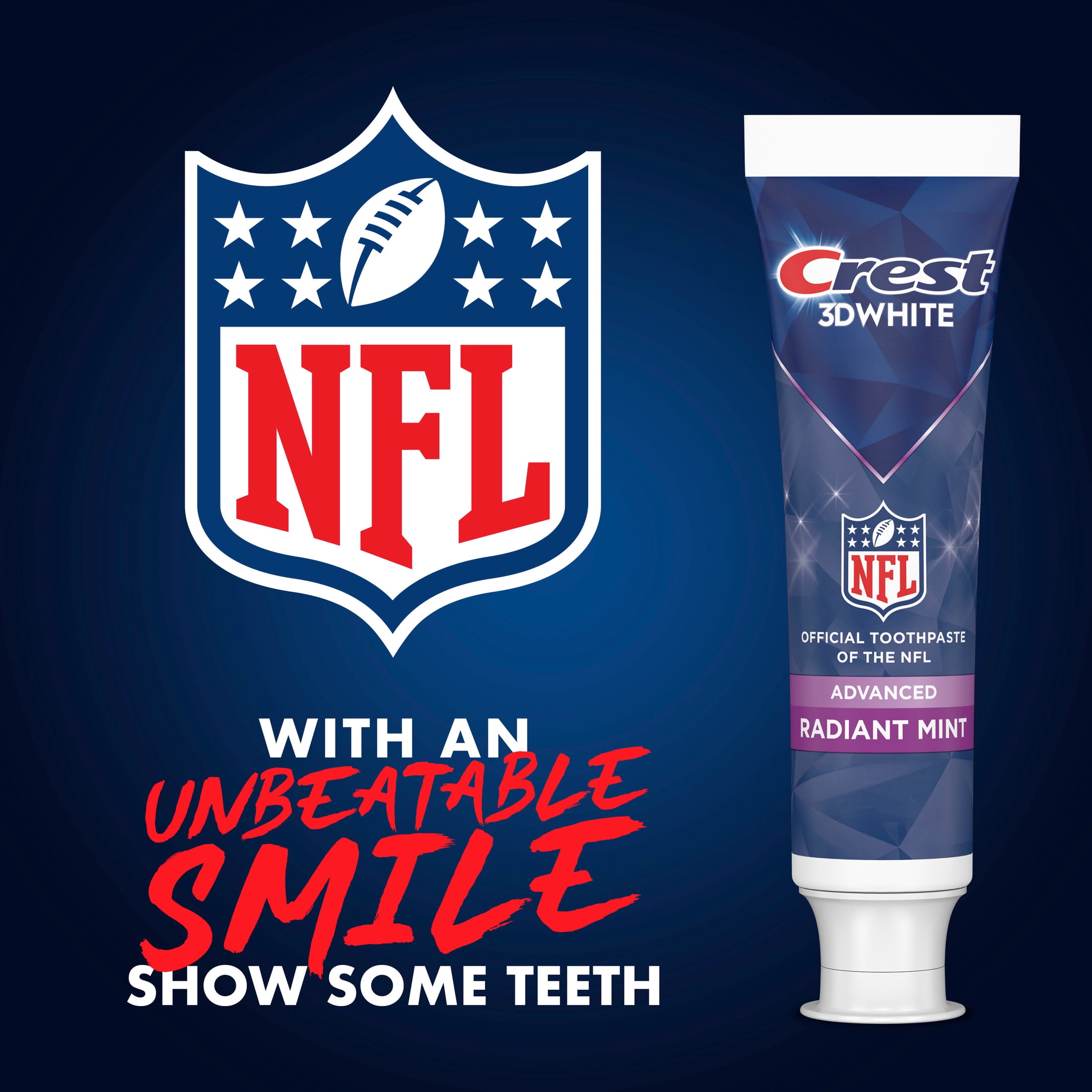 Crest 3DWhite Special NFL Edition, Toothpaste for Advanced Teeth Whitening, 3.3 oz, Pack of 2