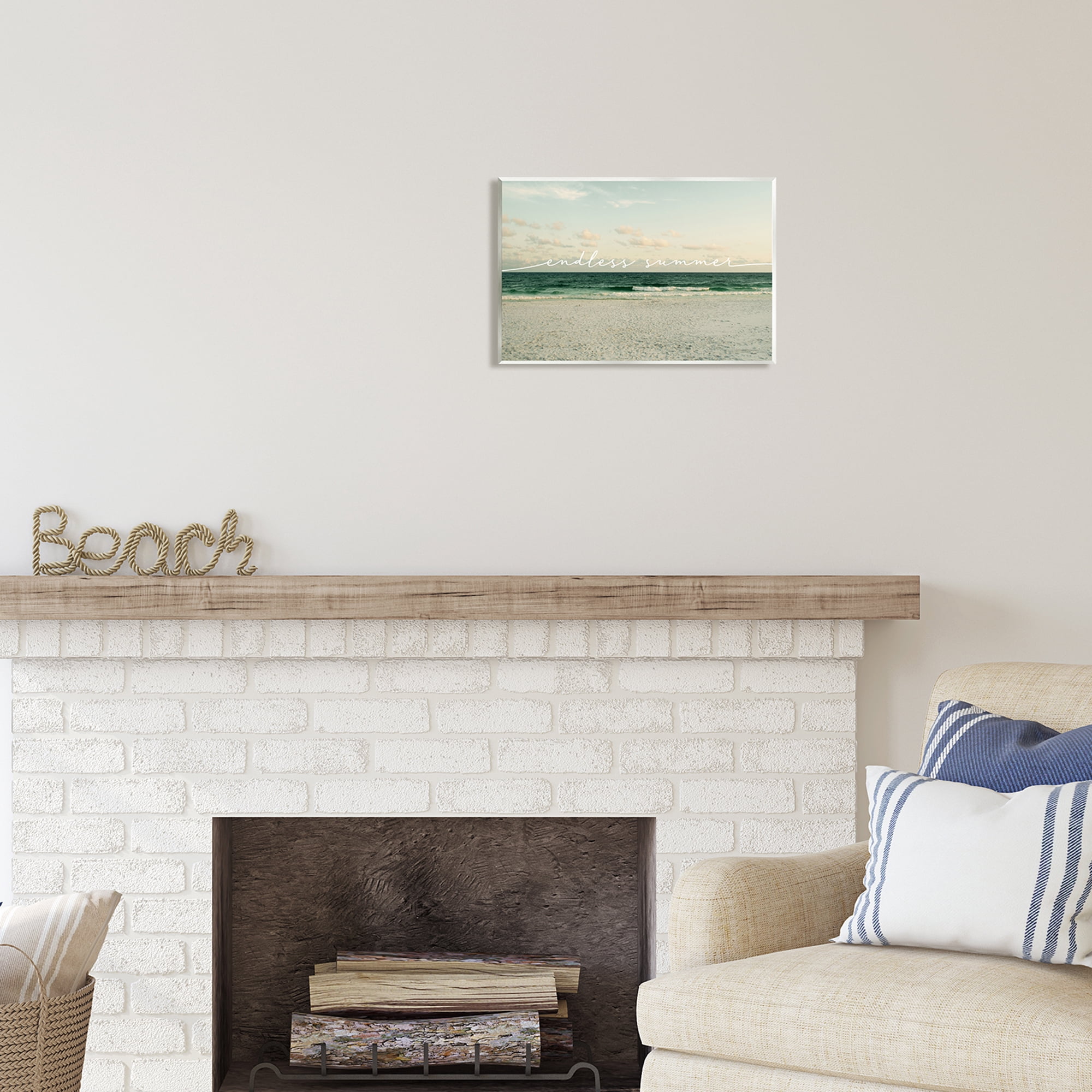 Stupell Industries Endless Summer Beach Waves Shore Coastal Painting Unframed Art Print Wall Art