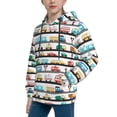 thumbnail image 2 of Honeii Funny Transport Pattern Long-Sleeve Hooded Sweatshirt Pullover Hoodie for Boys and Grils-Small, 2 of 6