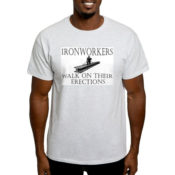 CafePress - Ironworkers Walk On Their Ere Light T Shirt - Men's Classic Graphic T-Shirt