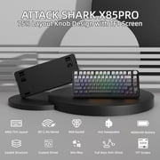 ATTACK SHARK X85PRO Gasket Mechanical Keyboard, 75% Wireless Gaming Keyboard with TFT Screen&CNC Knob, 2.4Ghz/BT5.1/USB-C, 5 Layer Padding, Hot-Swap Linear Switch, RGB, for PC,MAC,QMK